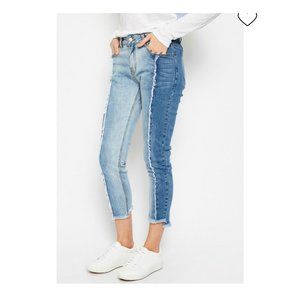 Hayden the Dylanger frayed 2 tone skinny jeans size M
